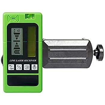 Huepar LR-5RG Two-Sided Back-lit LCD Display Detector For Pulsing Line Lasers,Red And Green Beams Laser Level Receiver