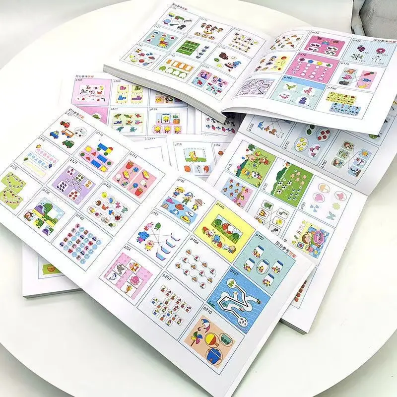 New Children's Brain Development Concentration Training Early Education Book Kid 2-6 Years Old Study Book Number Game Math study