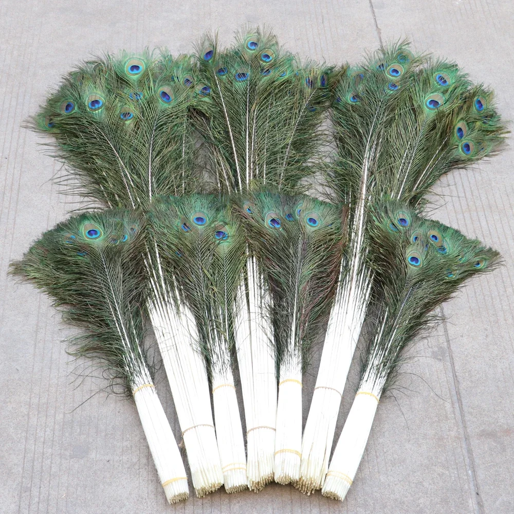 Wholesale 10PCS Natural Big Eyes Peacock feather 25-80CM High Quality feathers for party Home Decorative Peacock Plume