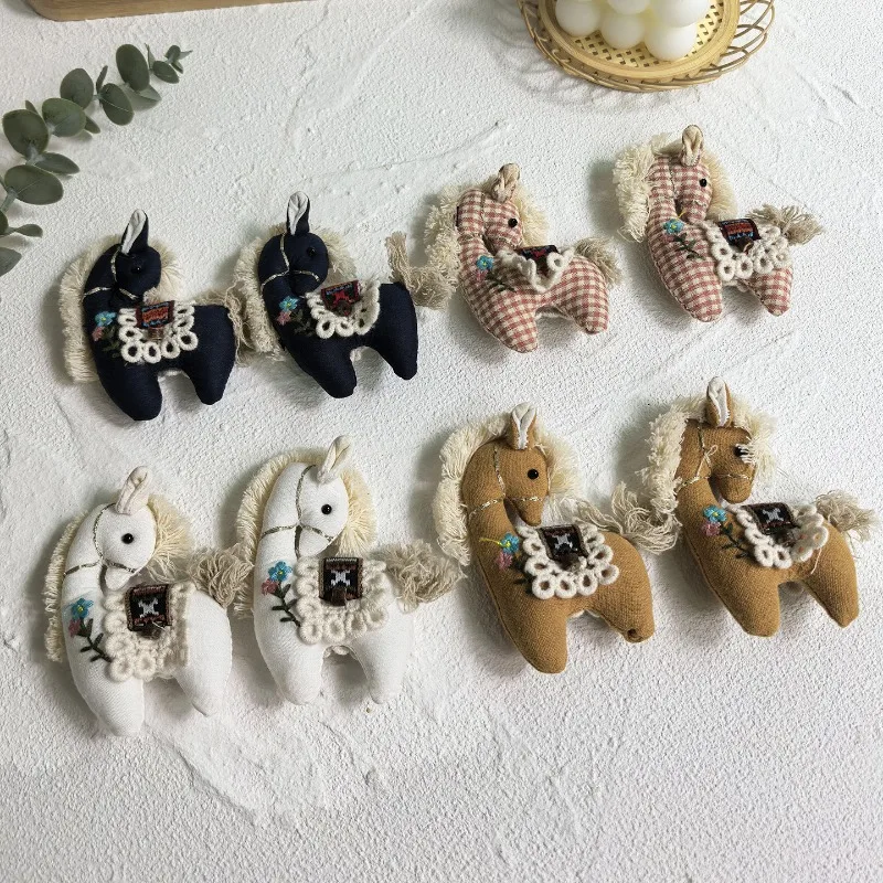 Handmade Fabric Pony Brooch Soft Cotton Stuffed Plush Doll Pin for Clothing Shoes Hat Bag Decor Premium Quality Eco Cute Daily