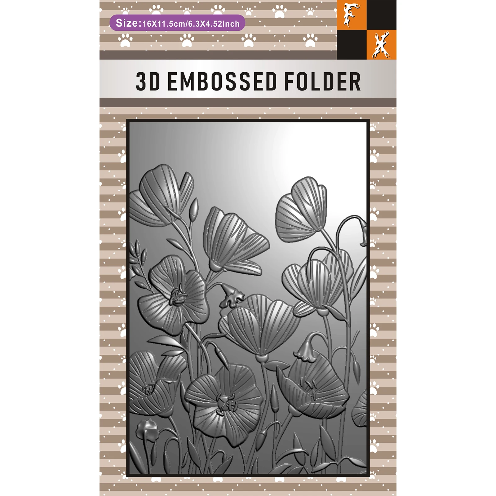 Popular design for DIY card making and scrapbook flower embossed plastic folder - stunning collision design of 3D relief 