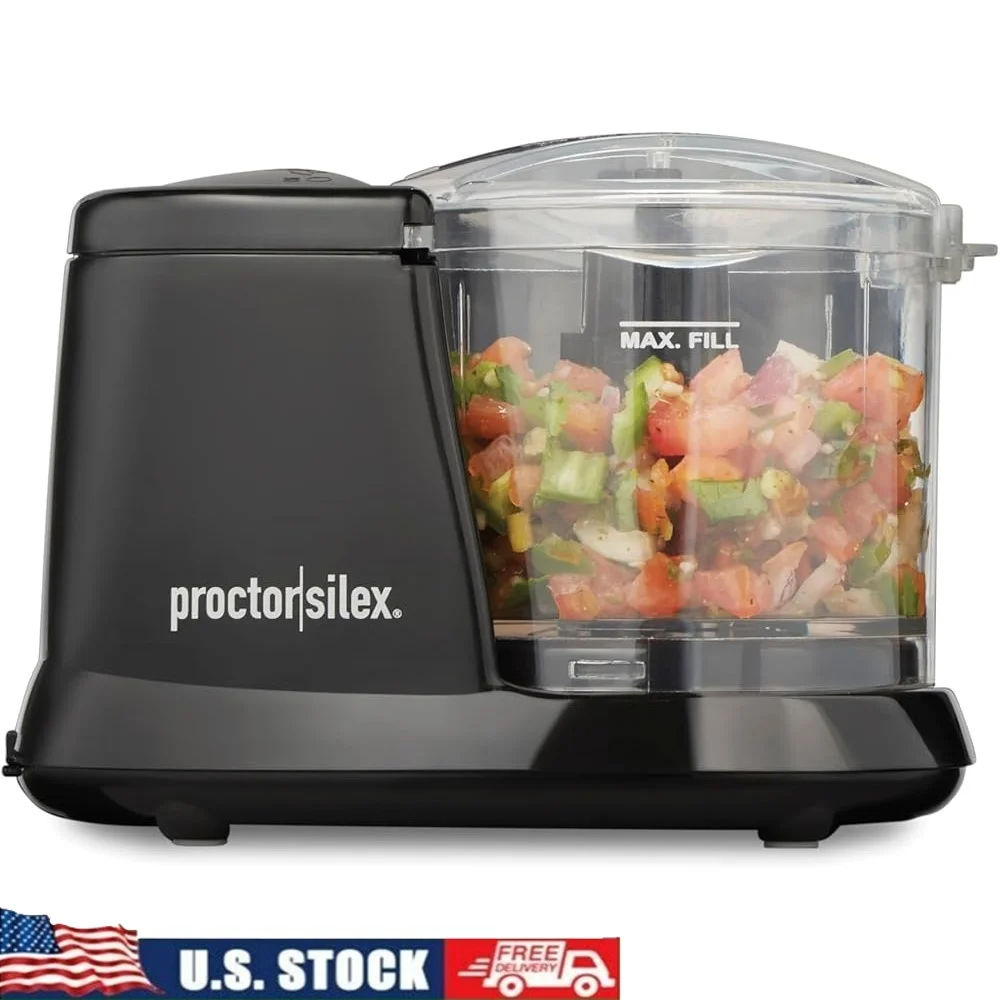 Picadora de verduras eléctrica duradera, Mini procesador de alimentos, 1,5 tazas, purée eficiente para cortar, emulsionar, fácil de limpiar, dispositivo de cocina compacto