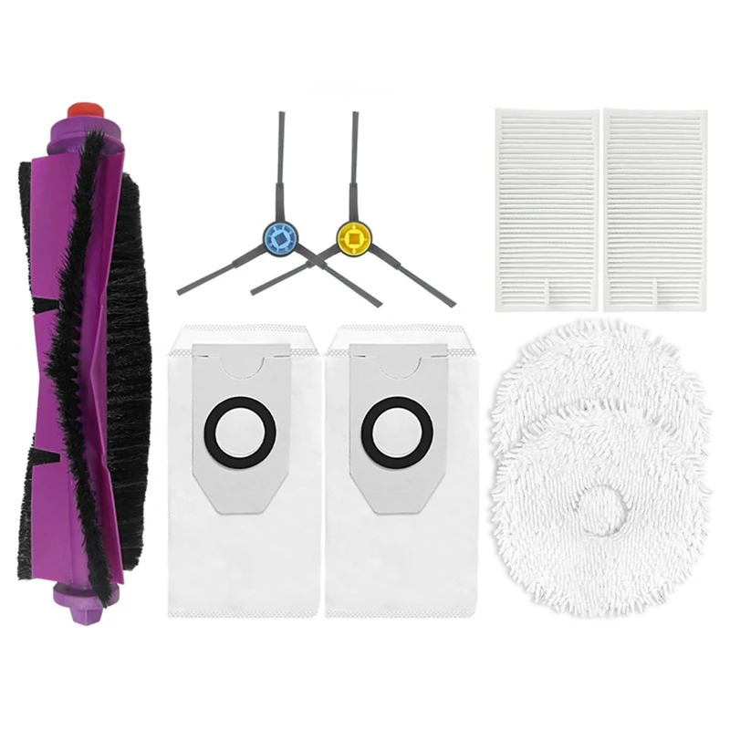 Midea V12 robotlu süpürge parçaları için ana yan fırça paspas bezi Hepa filtre toz torbaları