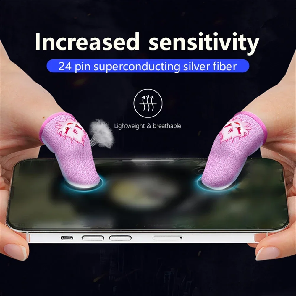 For Gaming Luminous Finger Sleeve Breathable Fingertips Cover For Mobile Games Touch Screen Finger Cots Mobile Touch