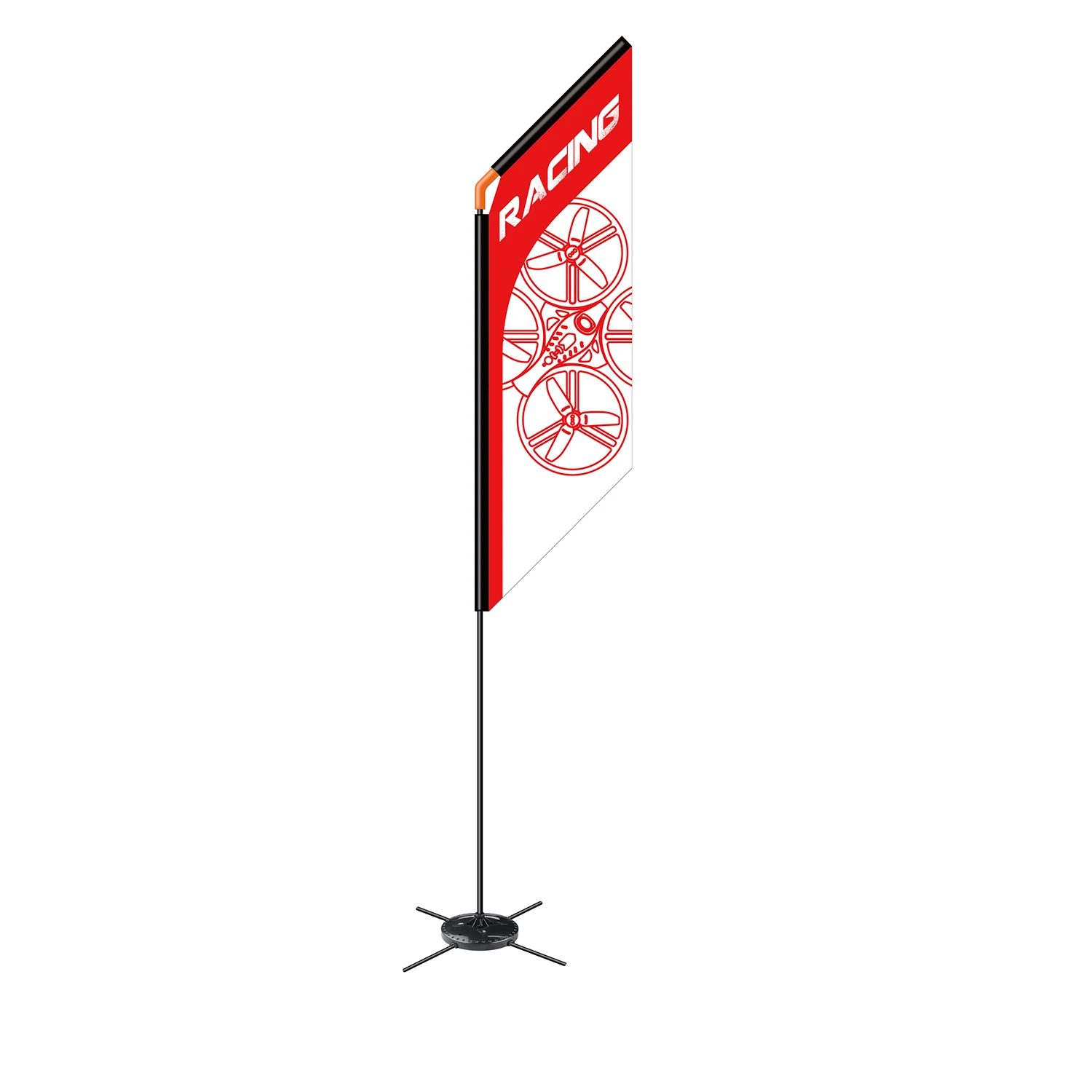 560mm FPV Racer Flag Drone Quad Whoop Freestyle built  Cine Flying Flagpole