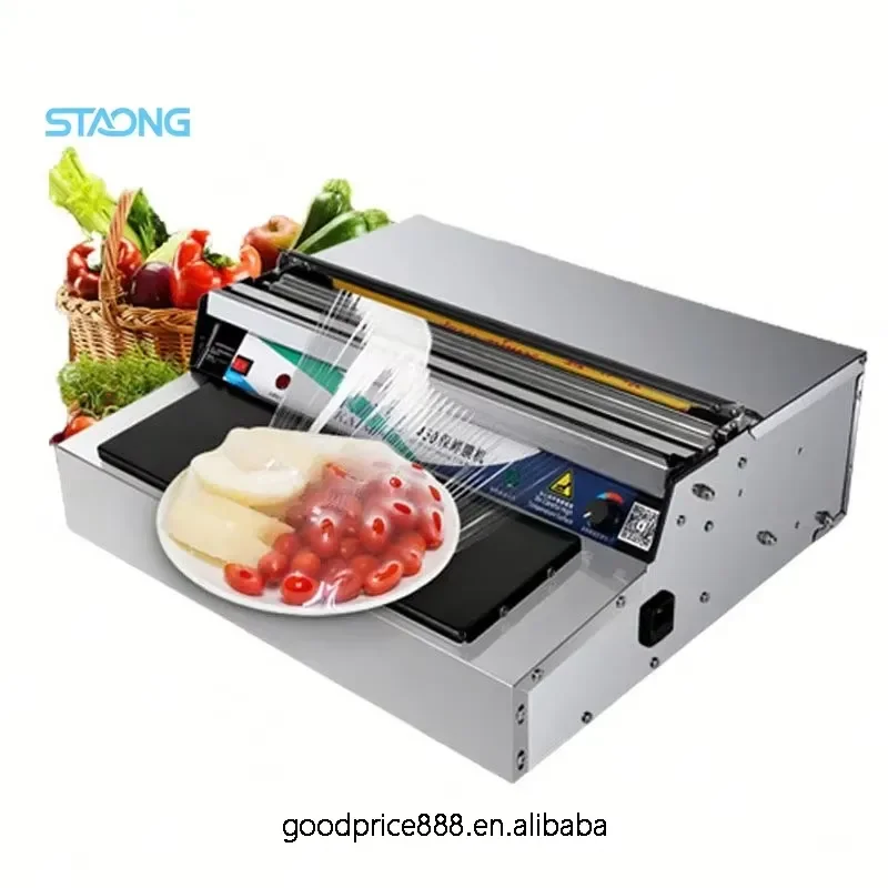 HOT *2026* Fresh Fruit and Vegetable Wrap Film Sealing Machine Food Wrap Film Packaging Machine Commercial Plastic Wrapper
