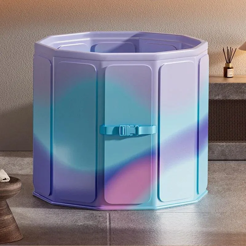 

Foldable portable shower bucket without installation, PVC raised shower bucket for adults and children's household use