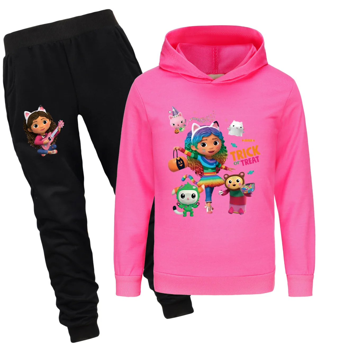 Gabby Dollhouse Kids Clothing Set Girls Cartoon Gabby Cosplay Hoodie Pants 2pcs Suits Child Clothes Teen Sports Children\'s Sets