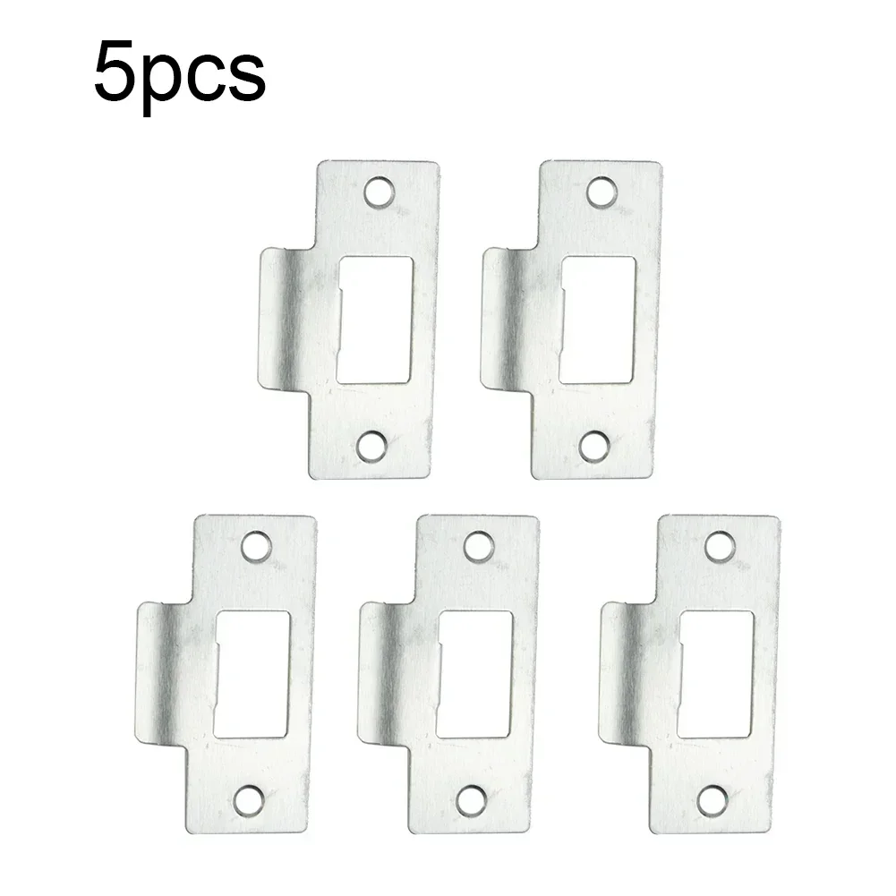 5/10pc Standard Tubular Latch Door Safety Guard Latch Replacement Striker ///Plate Nickel Plated-=- Bathroom Lock Accessories