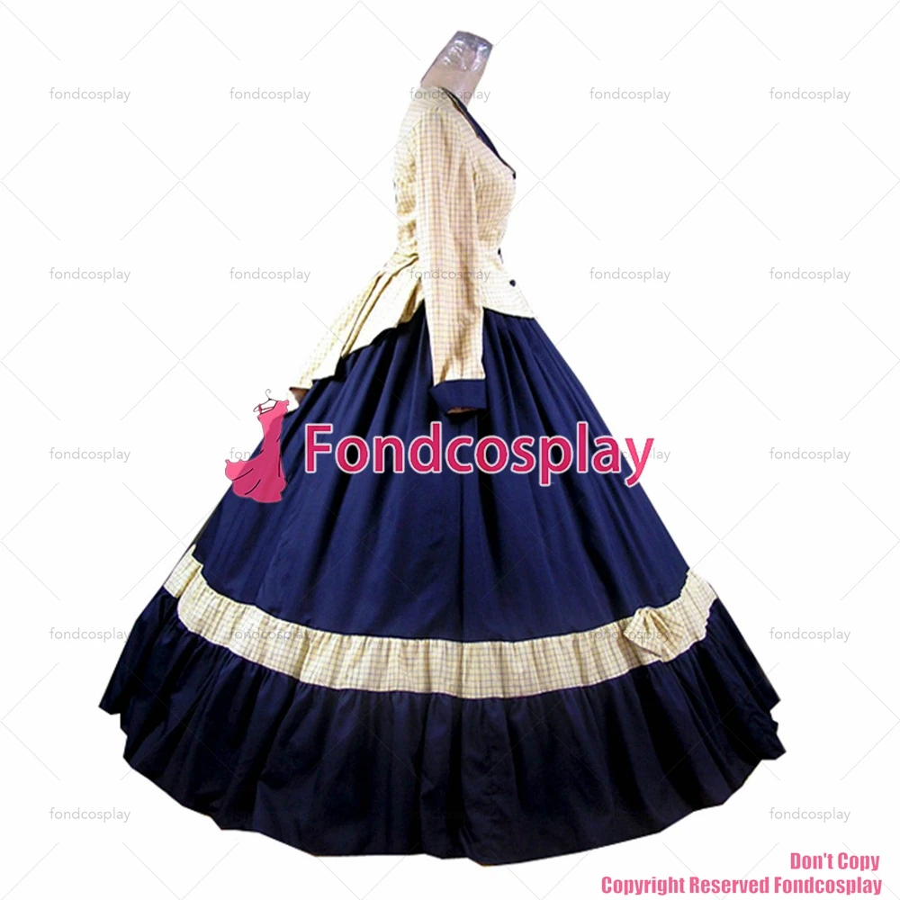 fondcosplay Gothic Lolita Punk Medieval Gown Figure Ball Long Evening Jacket skirt CD/TV[CK1368]