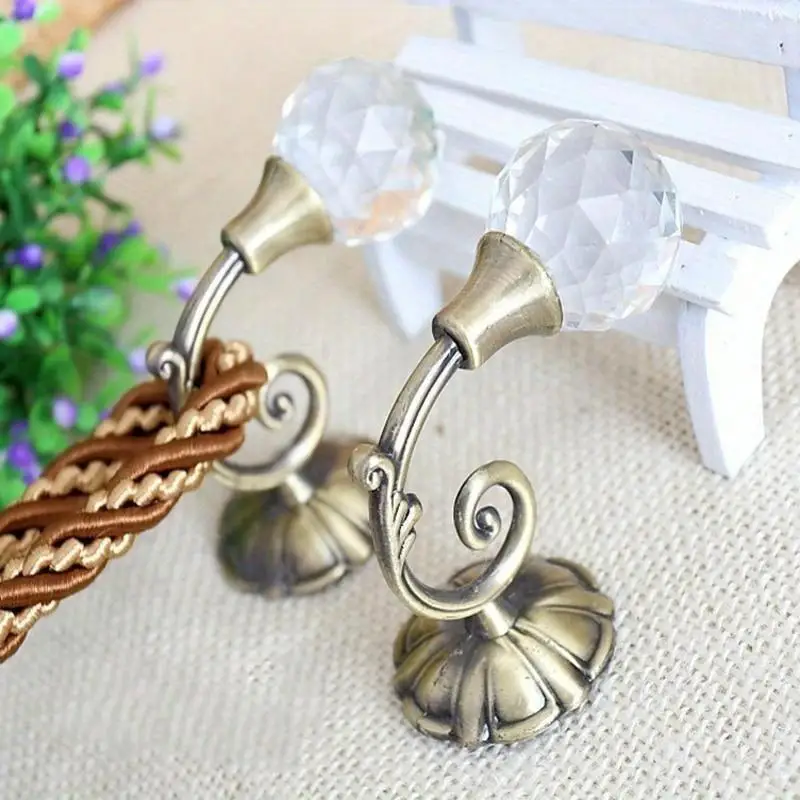 1 Pair Curtain Tieback Small Hanging Hook Hollow Holder Decoration