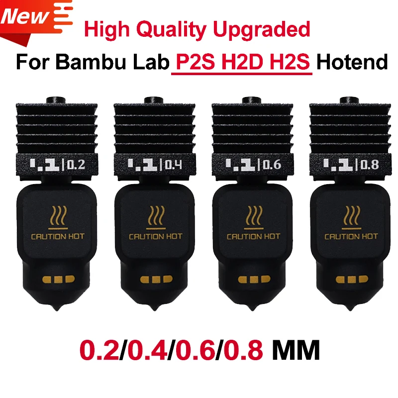 

Upgrade P2S Hotend For Bambu Lab P2S Standard Flow Hotend High Quality Printing Removable nozzle 0.2 0.4 0.6 0.8 Hotend kit