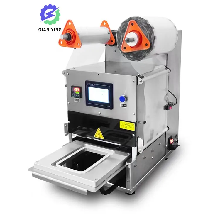 

Gas Flush Nitrogen Automatic Salad Lunch Box Fast Food Commercial Tabletop Plastic Tray Sealer Sealing Machine