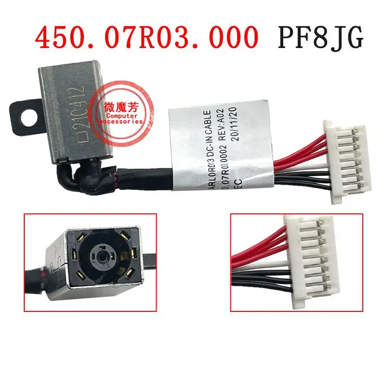 

Notebook Power Jack for DELL Inspiron 3148 3153 3158 5368 5378 5379 Laptop DC Plug Adapter 0JDX1R/0PF8JG/450.07R03.000