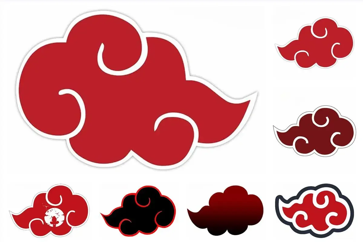 Car Sticker Ninja Akatsuki Sign PVC Decals Laptop Windshield Car Door Scratch-proof Waterproof Decal Car Accessories.