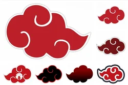 Car Sticker Ninja Akatsuki Sign PVC Decals Laptop Windshield Car Door Scratch-proof Waterproof Decal Car Accessories.