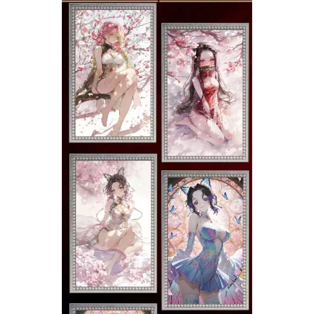 Wholesale Case AoKa 02 Demon slayer Color Paper Collection Card Multiple Character Cards Hobbies and Toy Gift