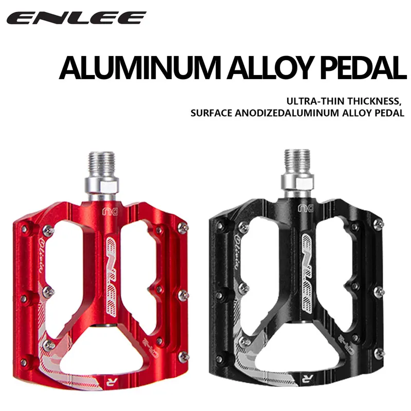 ENLEE Bicycle Pedal One-Piece CNC Aluminum Alloy Ultralight Seal Du Bearing BMX Mtb Bicycle Pedals Accessories