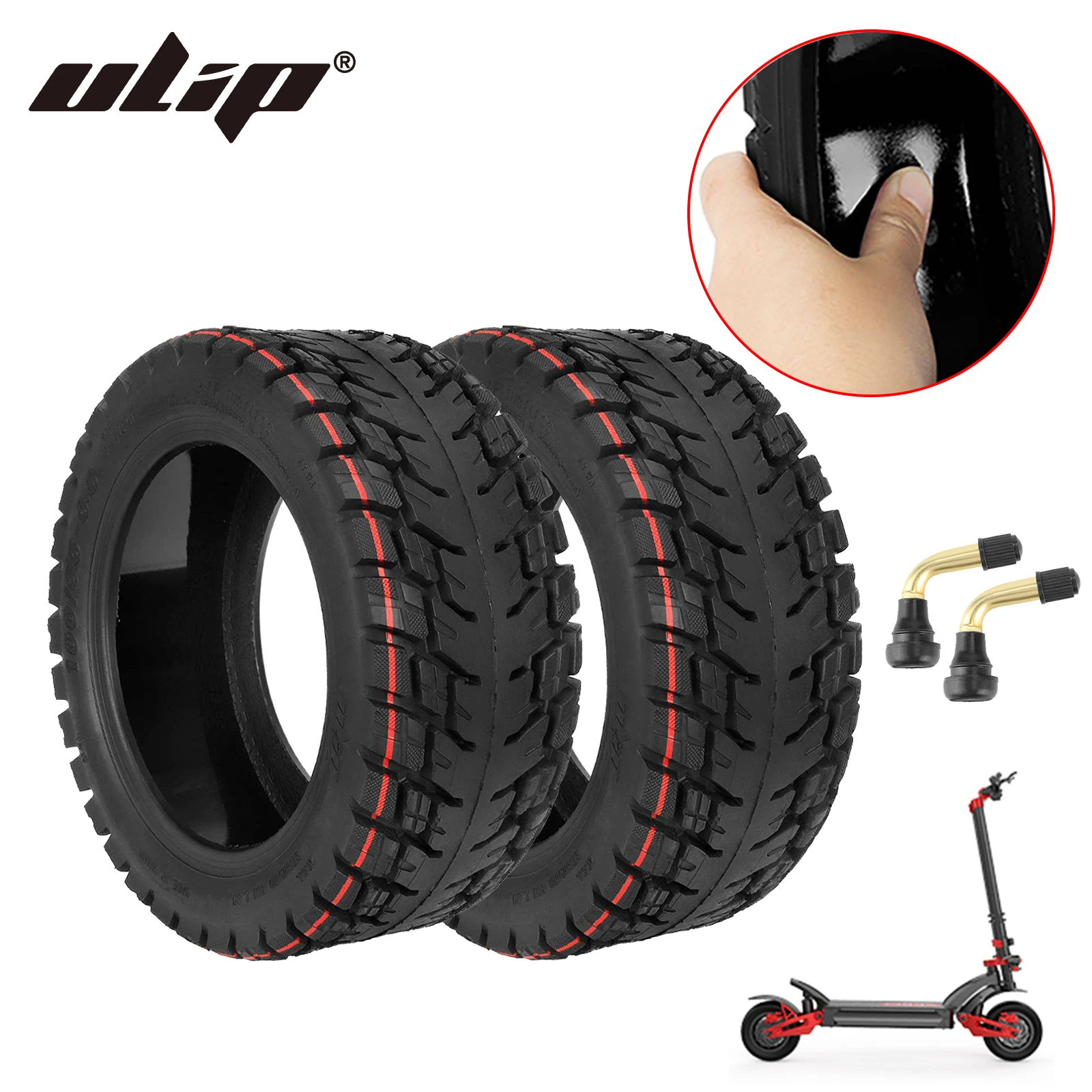 ULIP 2 uds 100/65-6,5 neumático sin cámara autorreparable para Vsett 11 +/Zero 11X/Dualtron Scooter Eléctrico 100/65-6,5 neumáticos de Gel integrados