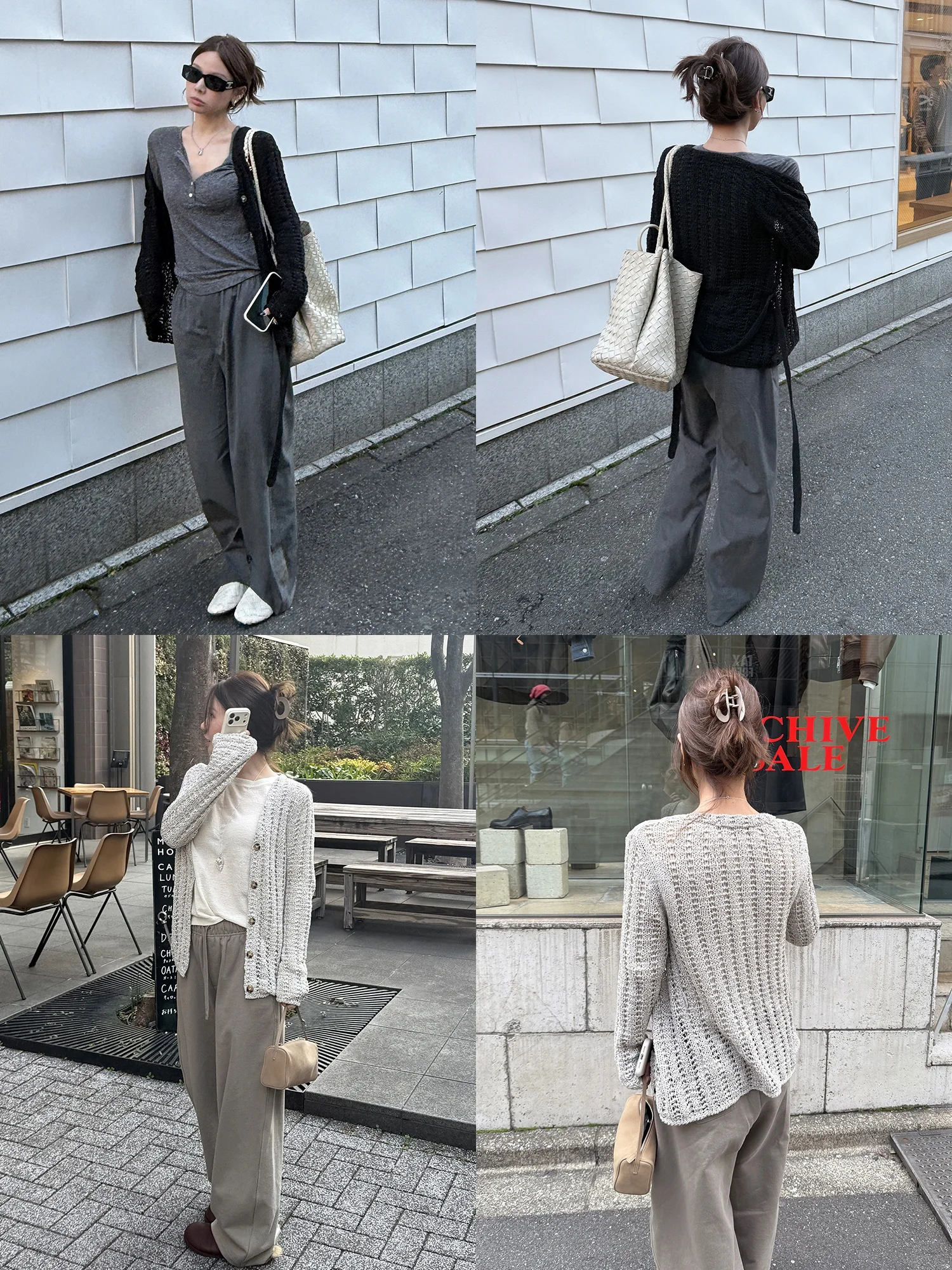 

WXLSTUDIO Special Strap Sweater Loose V-Ne Open Cardigan Women's Spring Design Outerwear Cotton Long Sve Button up