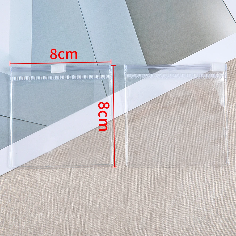 10 Stück verdickte Reißverschlusstasche, transparente Plastiktüte, Anti-Oxidation, Schmuckbeutel für DIY-Schmuckaufbewahrung, Ohrring, Armband, Verpackung