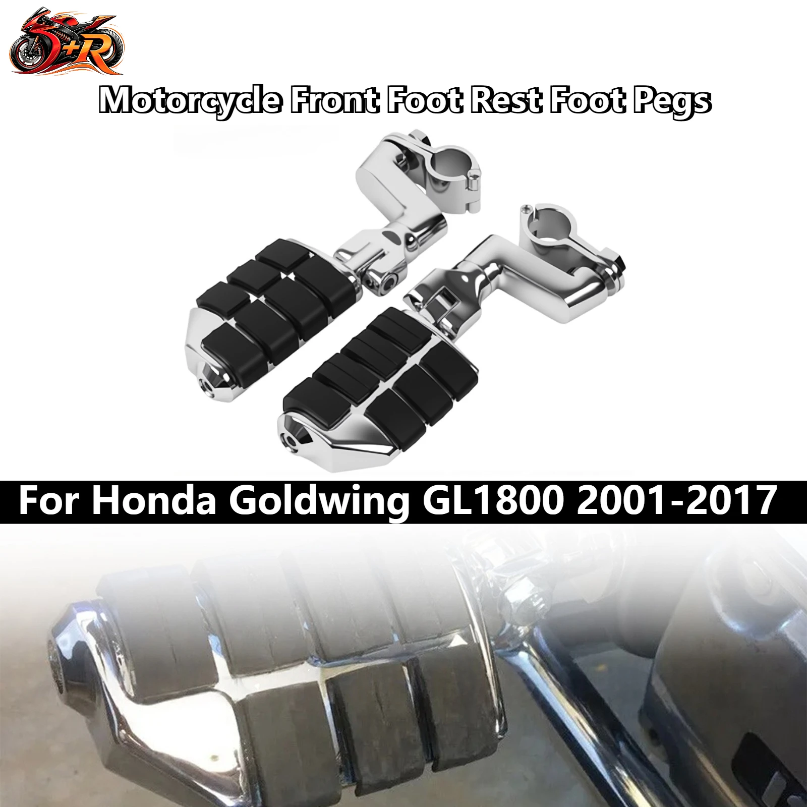 

1 Set Motorcycle Front Foot Rest Foot Pegs For Honda Goldwing GL1800 2001-2017 22mm 30mm 35mm Engine Guard DONGRAN