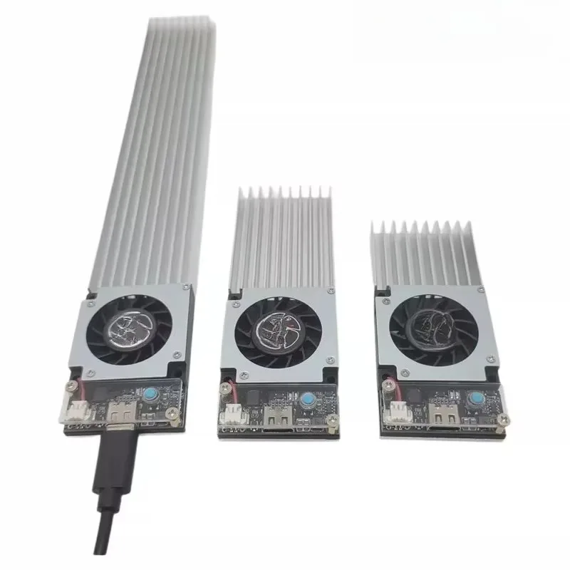 Aluminum Laptop Keyboard Cooler with Temperature Control and Silent Fan for M.2 SSD Enclosure Heat Dissipation