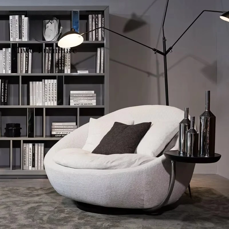 Modern Living Room Fabric Designer Rotating Leisure Chair Armchair Bedroom Game Chair Lazy Sofa Accent Chair