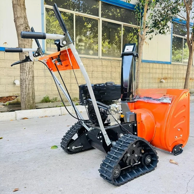 560/710/1000 Hand Push Small  Engine 6.5HP Multifunction Tracked Snow Thrower Equipment