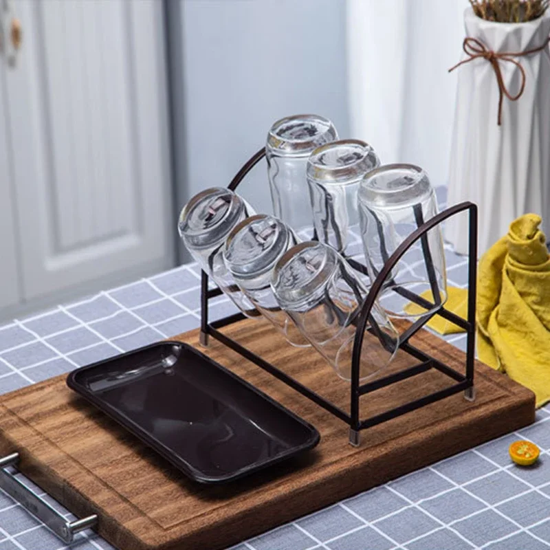 Drain Cup Holder Household Upside-down Storage Glass Cup Holder Tumbler Drinkware Kitchen Dining Bar Home Garden