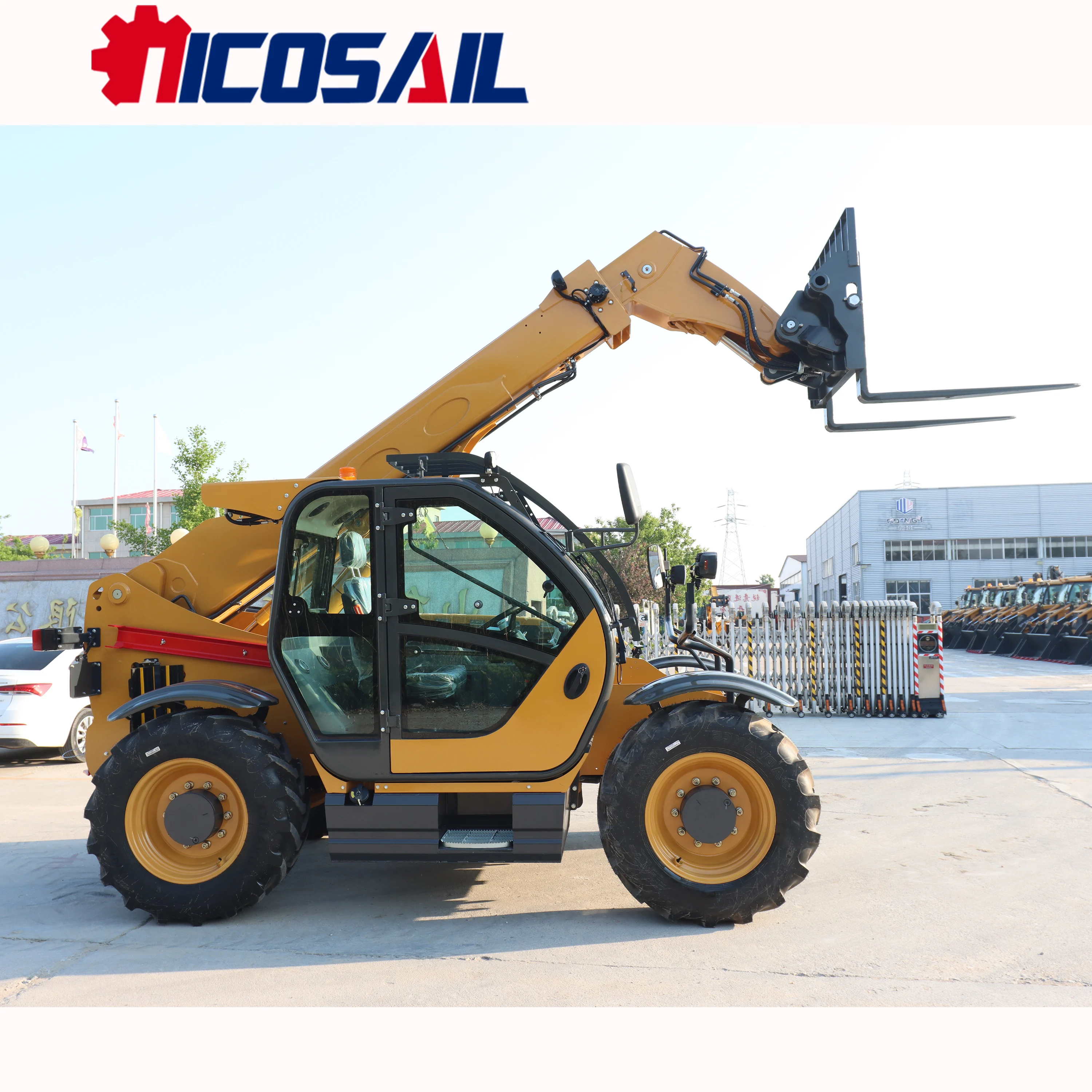 

Custom Telehandler Loader for Warehouse Mezzanine Construction CE Euro 5 Utility Lifting Machine