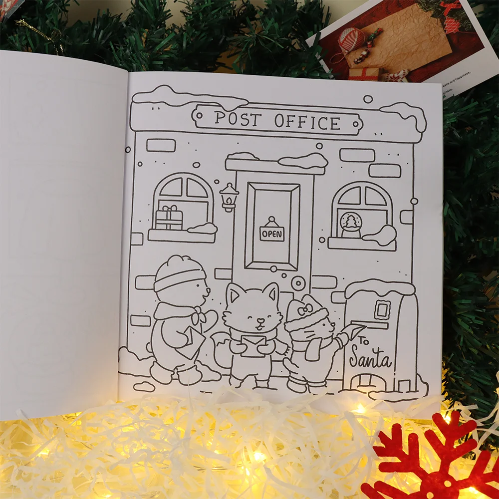 Furry Christmas Coloring Book for Adults and Teens 48 Pages of Festive Winter Scenes with Cute Furry Animals Perfect for Friends