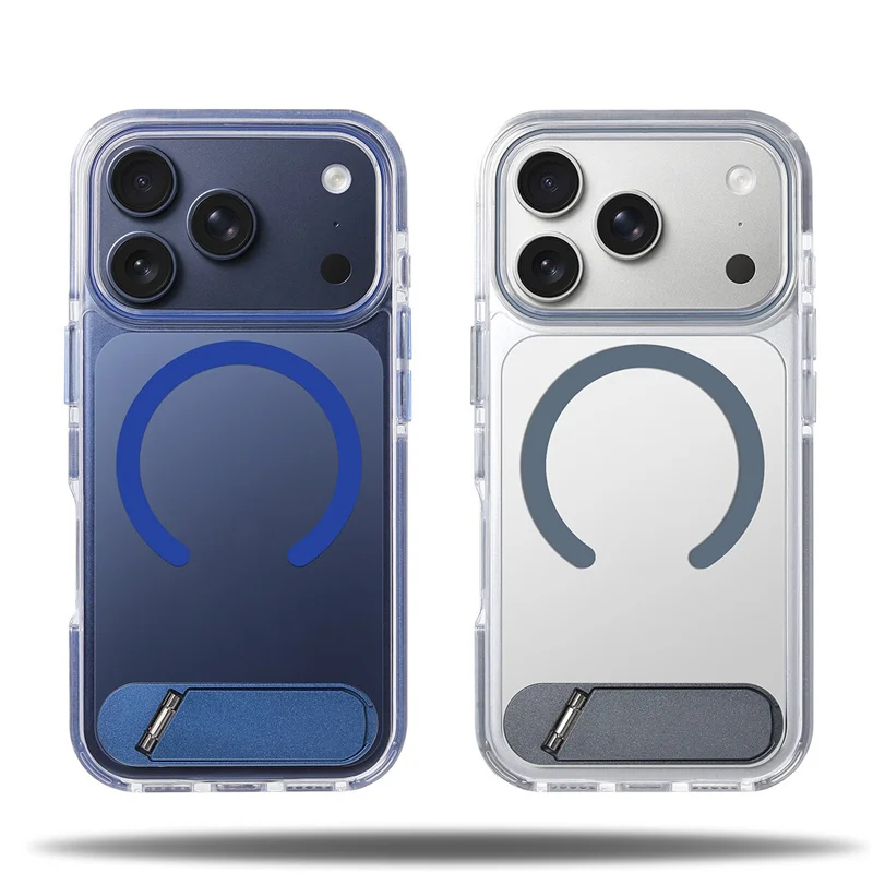 Luksusowy, składany uchwyt do etui MagSafe dla iPhone 18 Pro, 16, 16 Pro, 17, 17 Pro Max – przezroczyste, magnetyczne, ochronne, twarde etui. — zdjęcie produktu 5