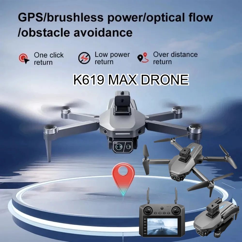 

K619 MAX 4K 5G GPS high-definition dual camera screen remote control brushless obstacle avoidance quadcopter night vision drone