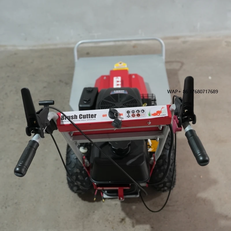 Landscaping Professional Walk-behind Brush Cutter High Fuel Efficiency Diameter  Wheeled String Trimmer Brush Clearing Machine