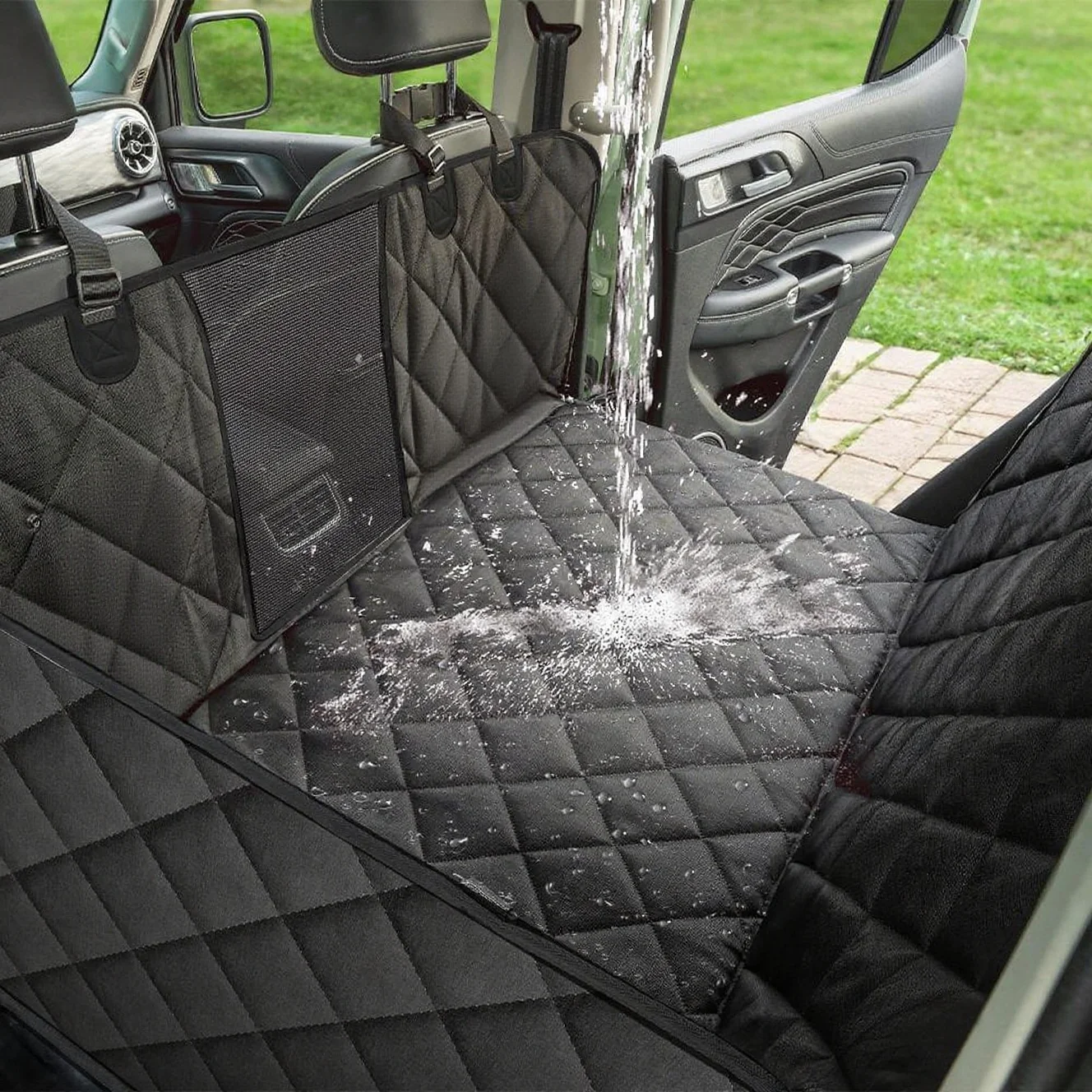 

Водонепроницаемый чехол на заднее сиденье для собаки, высококачественный уличный коврик для багажника автомобиля — прочный, съемный и складной вкладыш для груза для домашних животных,