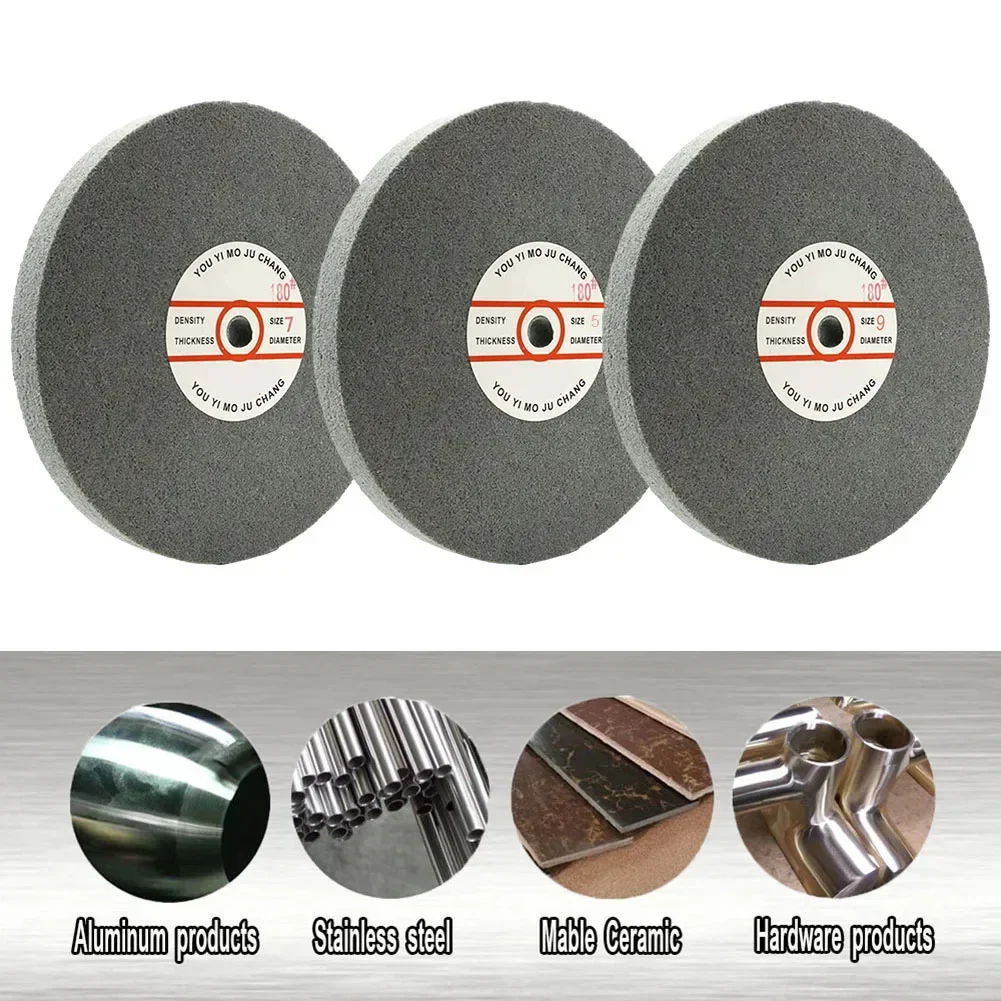 

1pc Nylon Fiber Polishing Wheels 180 Mesh Deburring Wheel Buffing Disc For Bench Grinder Metal Dust Remove Abrasive Tool