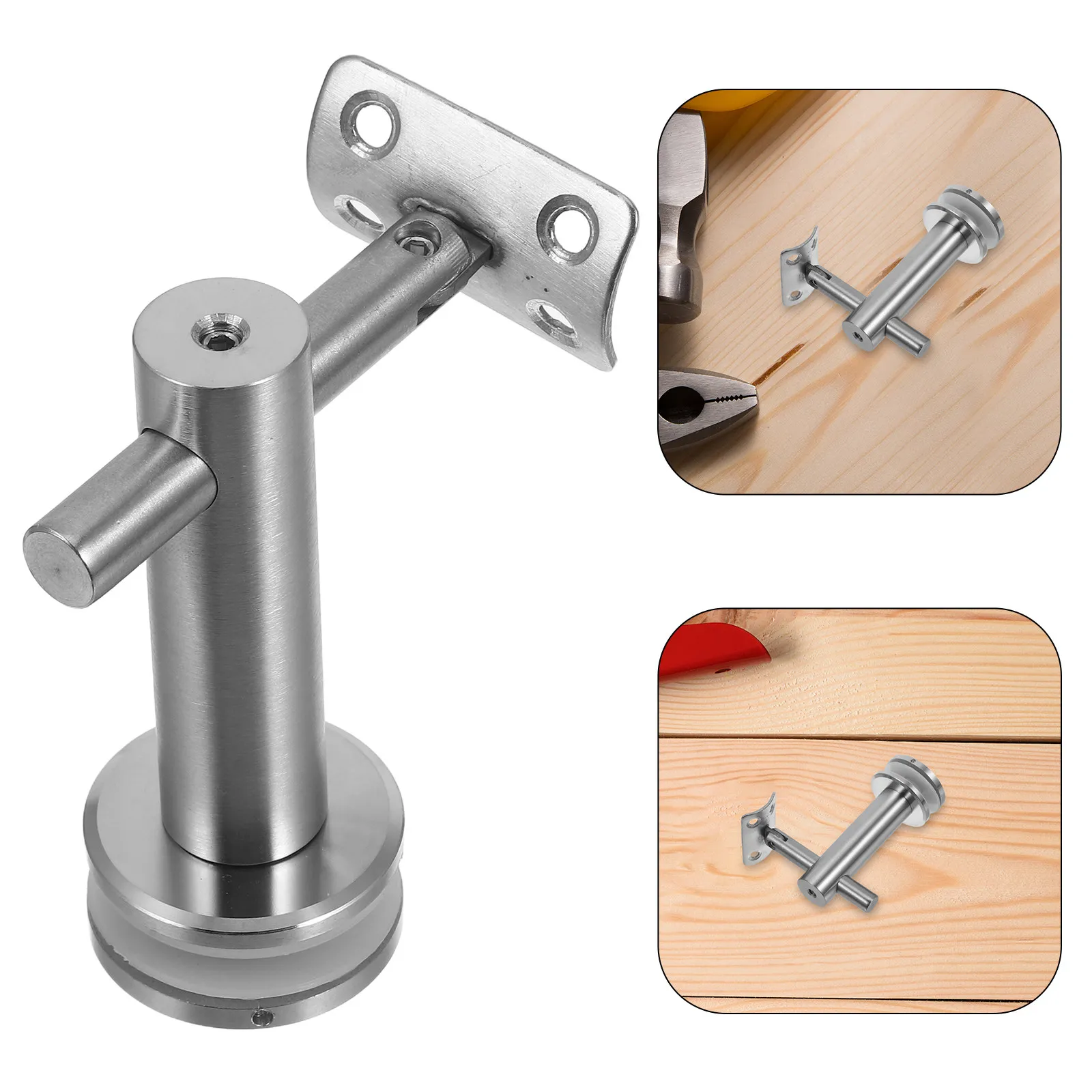 Stainless Steel Handrail Bracket for Indoor Stairs Heavy Duty Glass Stairway Support Fixed Wall Mounted Railing Brackets