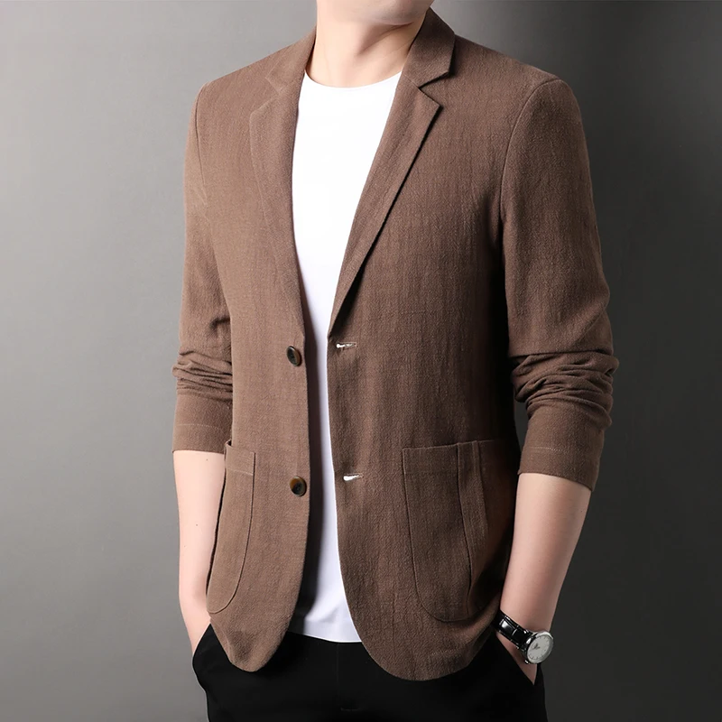 2024 Spring and Summer Men\'s Suit Business Casual Men\'s Korean Style Breathable Solid Color Lapel High Quality Men\'s Suit Jacket