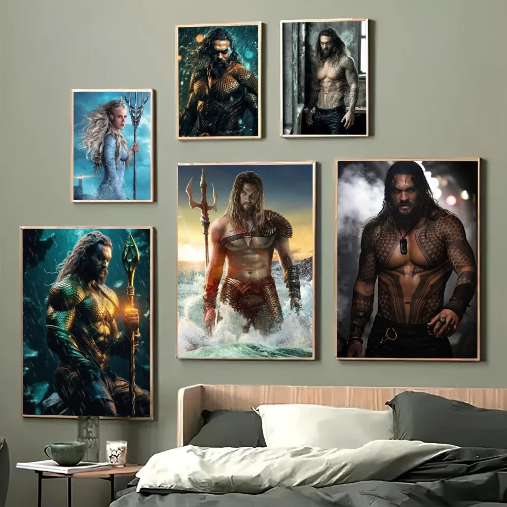 1pc Comics - Aquaman Jason Momoa  Poster Paper Print Home Bedroom Entrance Bar Cafe Art Painting Decoration