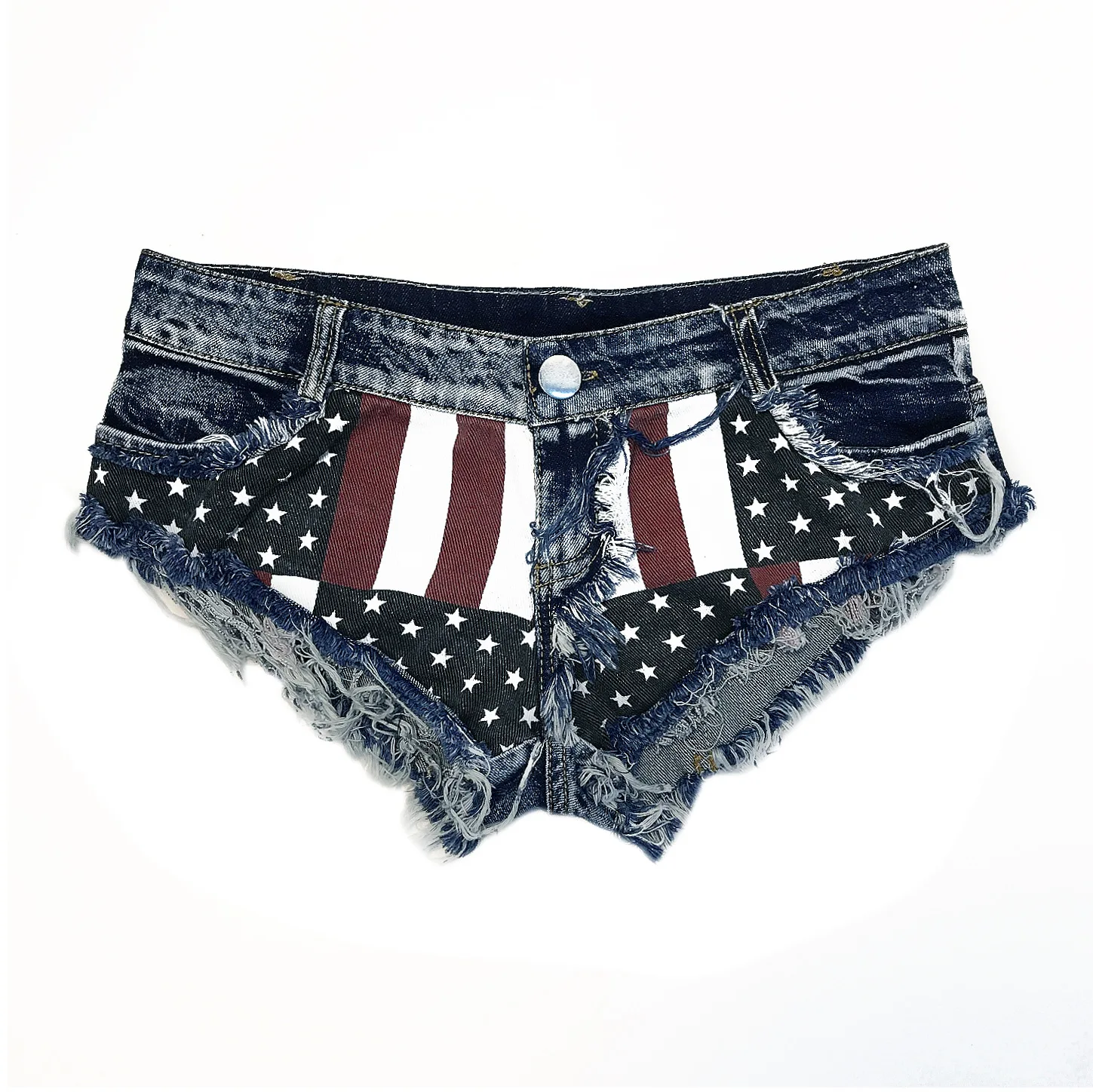 New European and American summer and autumn denim shorts hot Shorts nightclub women's sexy high waist jeans