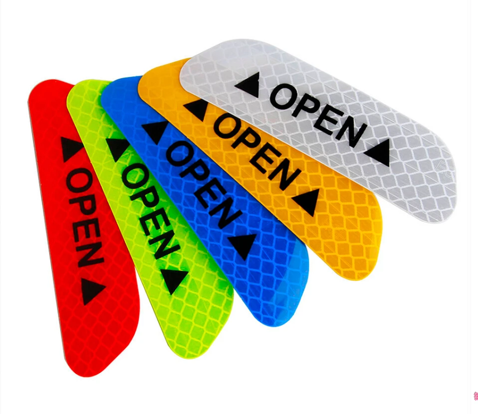 Warning Mark Reflective Tape Car Door Stickers for fiat stilo vw touran renault scenic 2 alfa romeo 147 nissan qashqai j