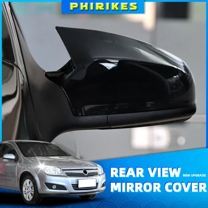 

Pair Side Mirror Cover For Vauxhall Opel Astra H MK5 Door 2004-2009 Glossy Black Rearview Mirror Cover Caps Car Accessories