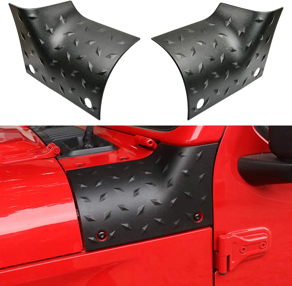 ABS Cowl Body Armor Outer Pillar Corner Guard Protective Cover Sticker for Jeep Wrangler JL JLU Gladiator JT 2018-2022 2/4 Door