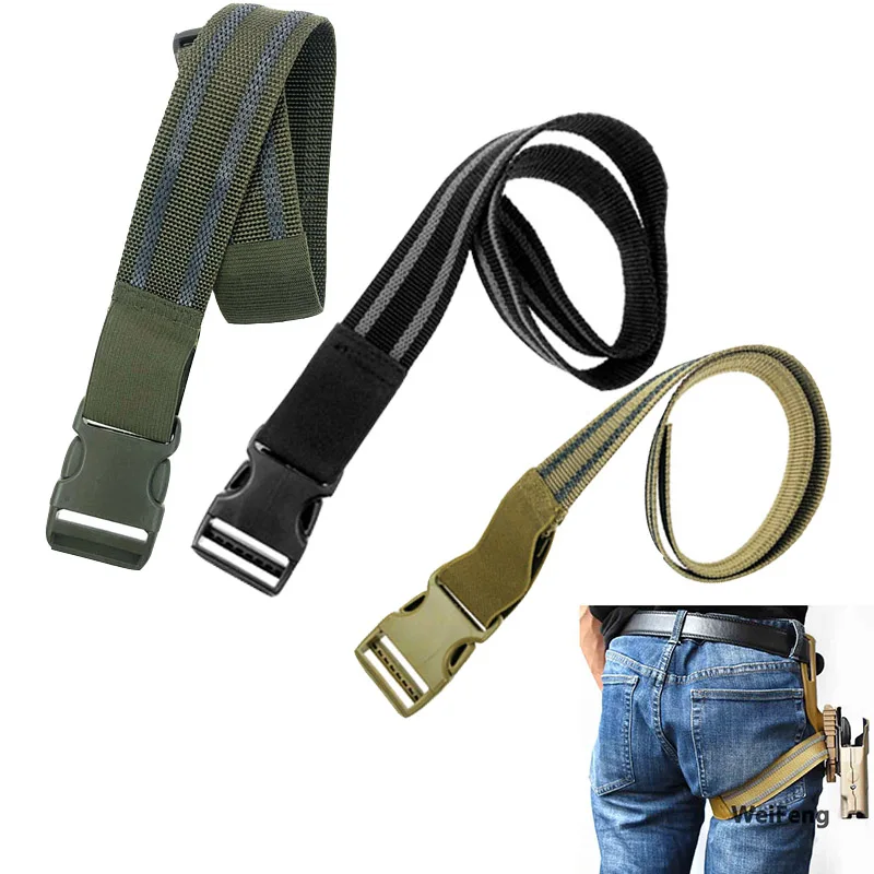 Tactical Non-Slip Leg Strap Elastic Thigh Strap for Drop Leg Gun Holster Platform Hanger Strap with Keepers Hunting Accessories