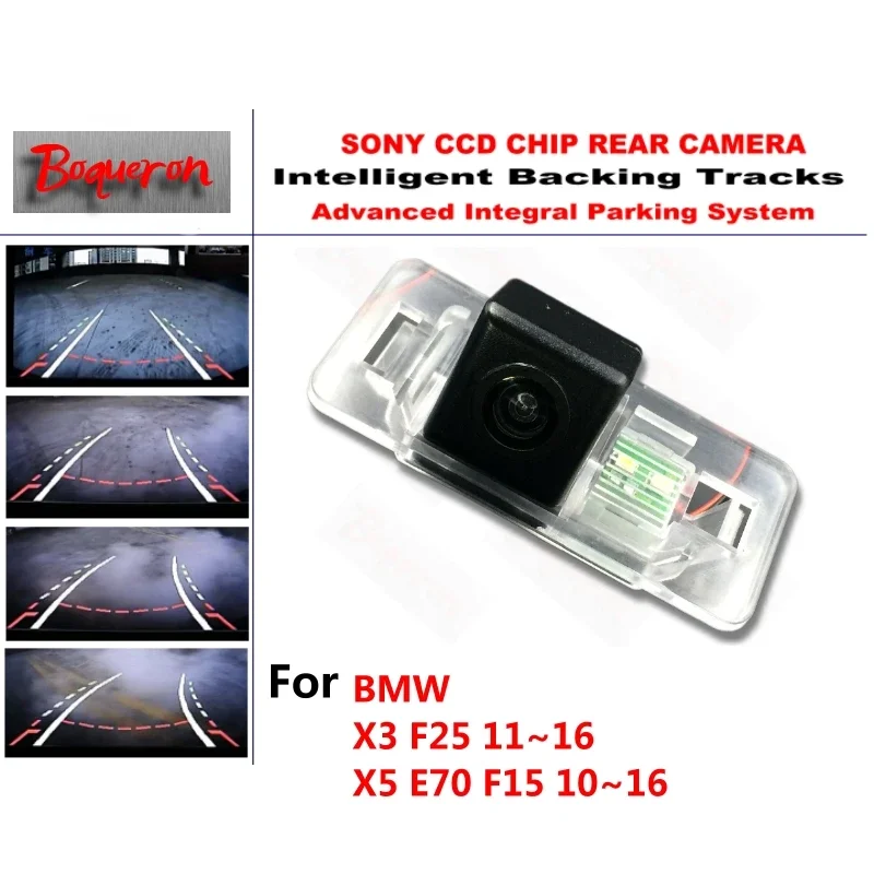 

for BMW X3 F25 11~16 X5 E70 F15 10~16 CCD Car Backup Parking Camera Intelligent Tracks Dynamic Guidance Rear View Camera