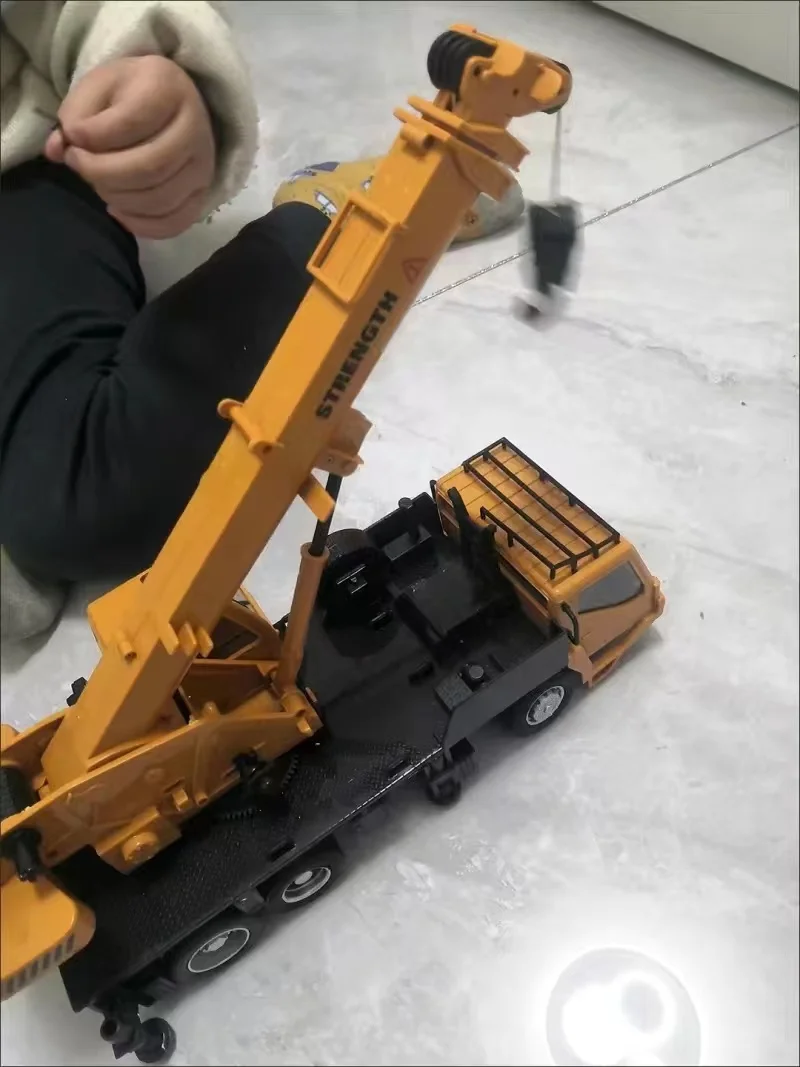 Remote Control Toys For Kids Lift Construction Engineering Simulate Crane Model Trucks RC Car Alloy Transporter Children Toys