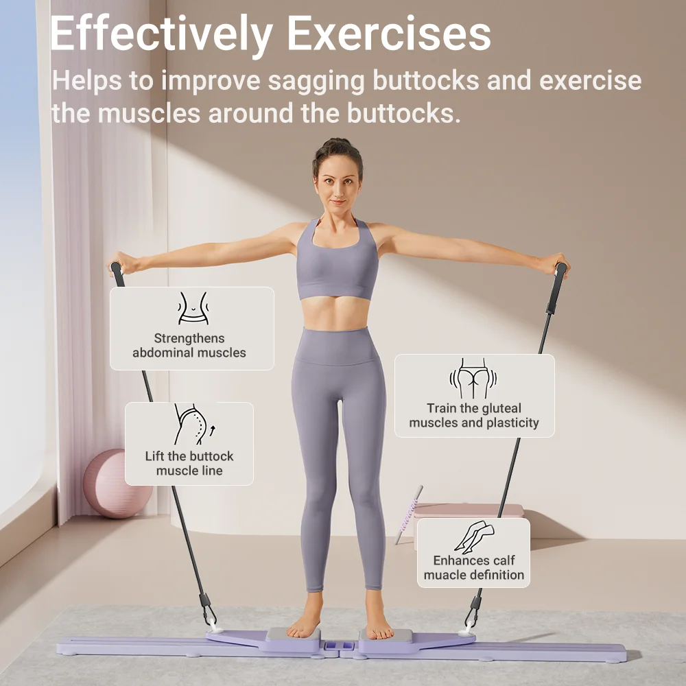 UMAY Multi‑Functional Detachable Split‑Style Abdominal Board, Split Abs Slide Roller with Simulated Ski Mode, Home Pilates Reformer with Knee Mat for Abdominal Leg Core Strength Training view 8