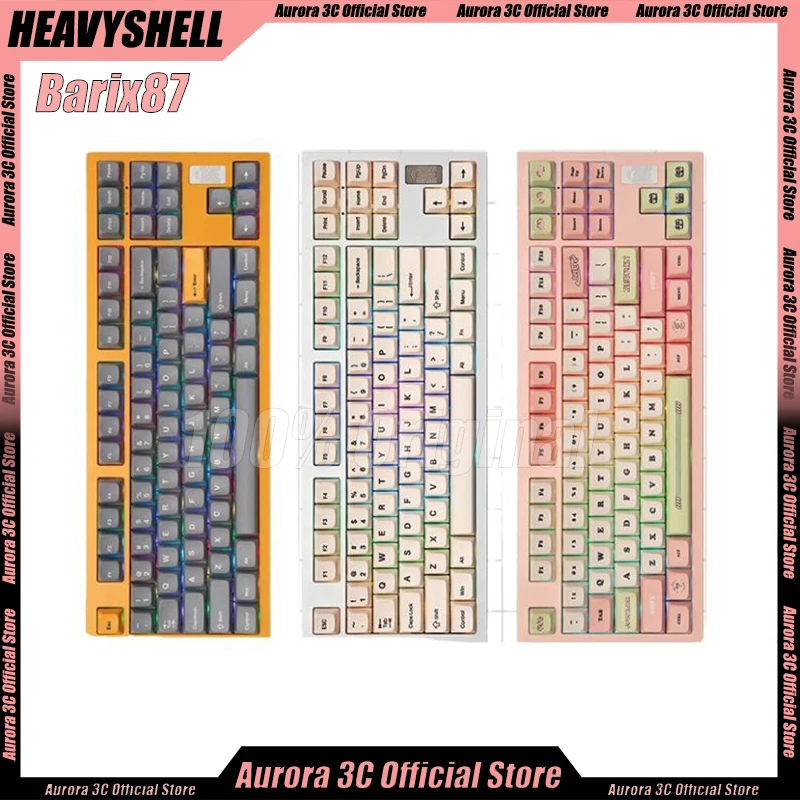 

Клавиатура Механическая HEAVYSHELL Barix87, прокладка, беспроводная клавиатура, 87 клавиш, USB Тип c, горячая замена, алюминиевая игровая клавиатура в подарок