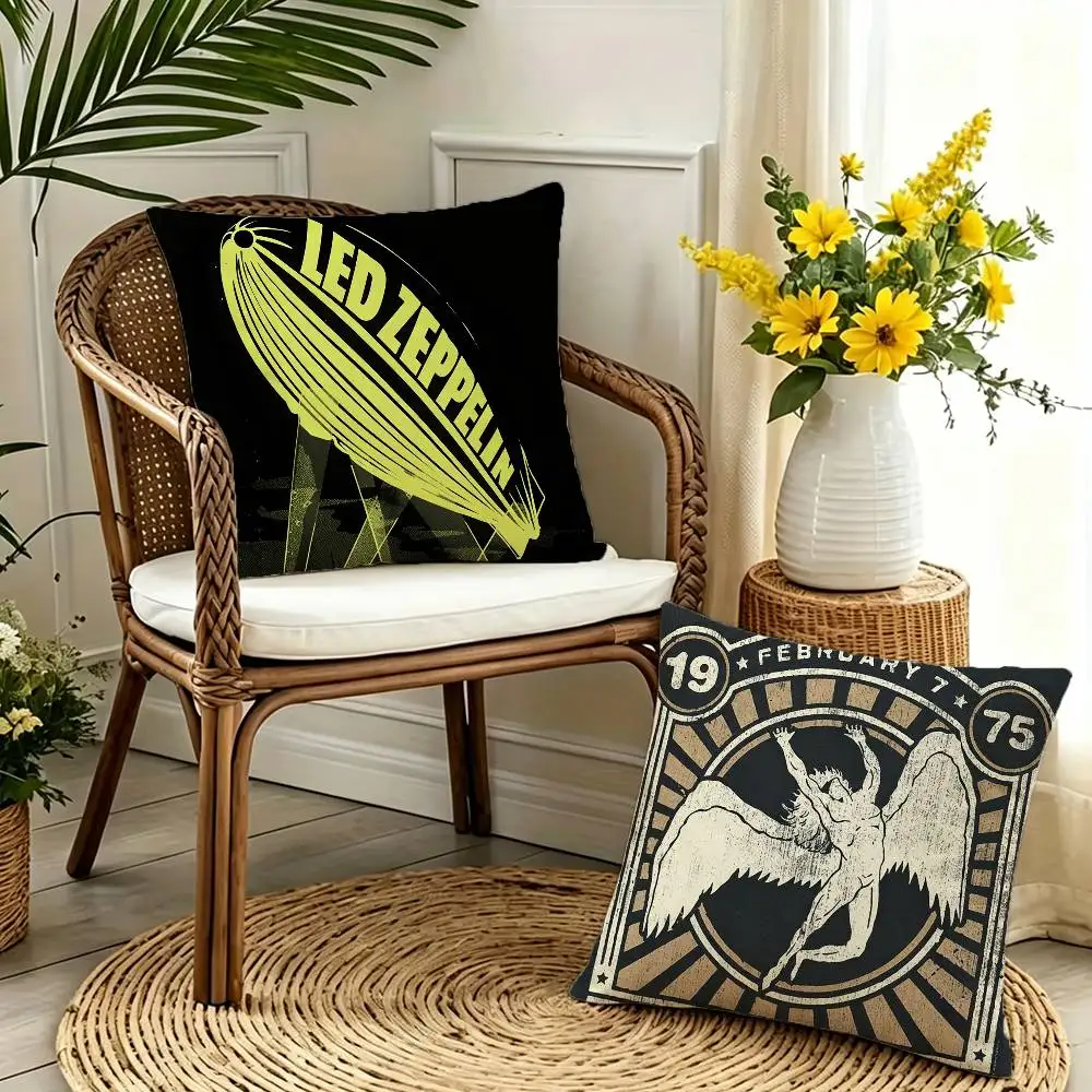 

Cool L-Led Z-Zeppelin Band Double-sided print Pillow Case Cushion Cover Throw Pillow Case For Car Sofa